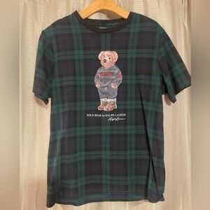 Polo Ralph Lauren Polo Bear Black Watch Plaid Tee Shirt